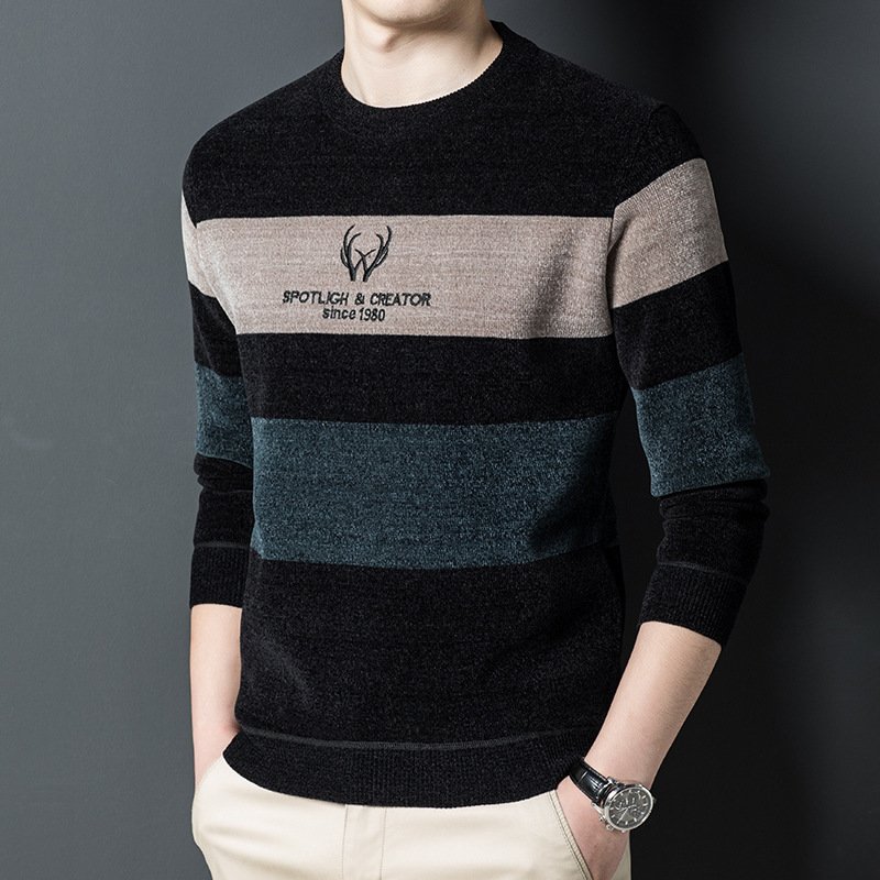 Dusted Chenille Men's Knit Sweater Base 2 Dusted Chenille Men's Knit Sweater Base - Image 2
