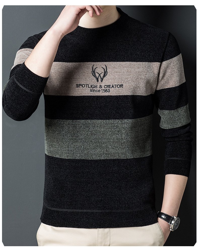 Dusted Chenille Men's Knit Sweater Base 6 Dusted Chenille Men's Knit Sweater Base - Image 6