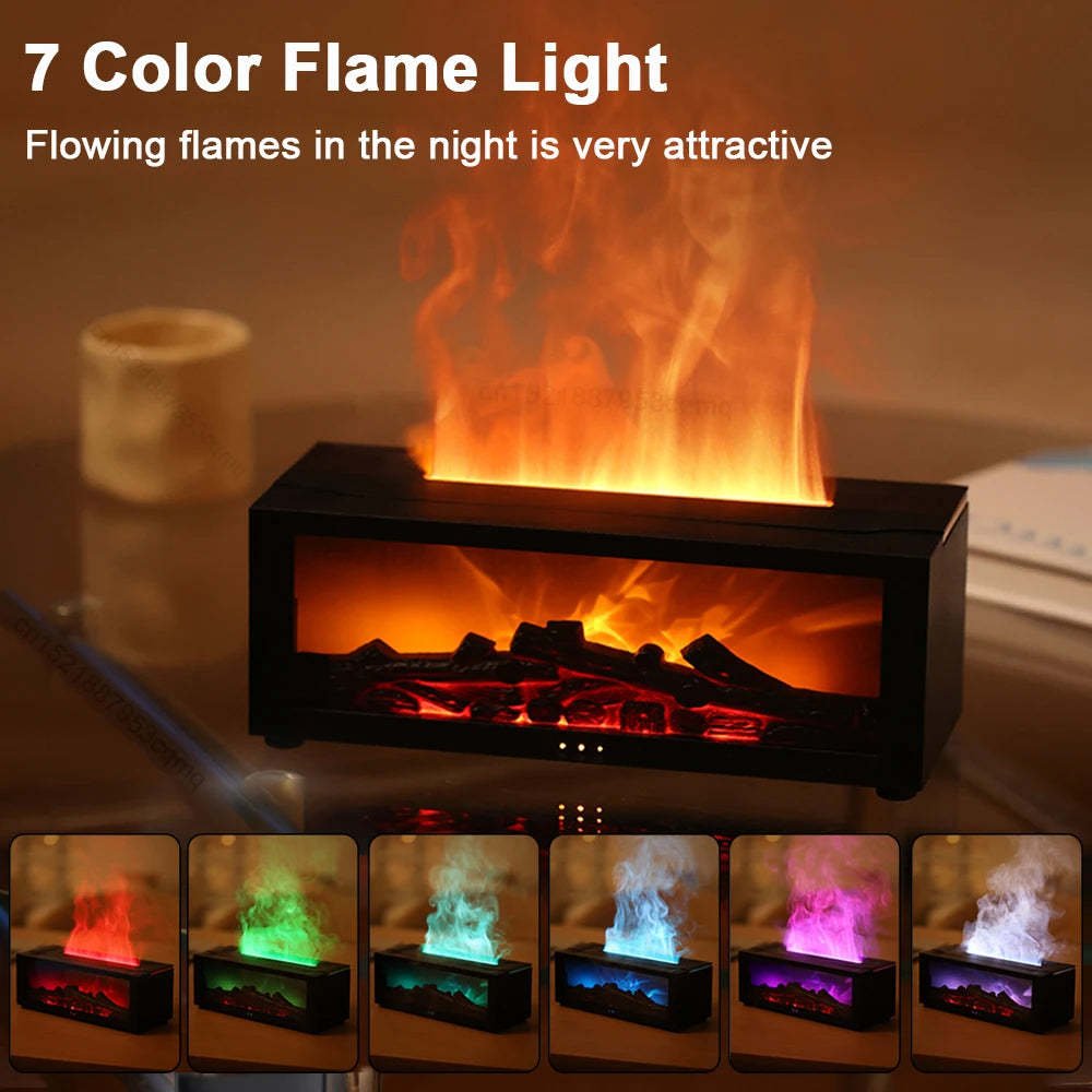New Flame Aromatherapy Machine Colorful Essential Oil Diffuser Home Large Fog Volume Flame Humidifier 3D Flame Fireplace Machine 7 New Flame Aromatherapy Machine Colorful Essential Oil Diffuser Home Large Fog Volume Flame Humidifier 3D Flame Fireplace Machine - Image 7