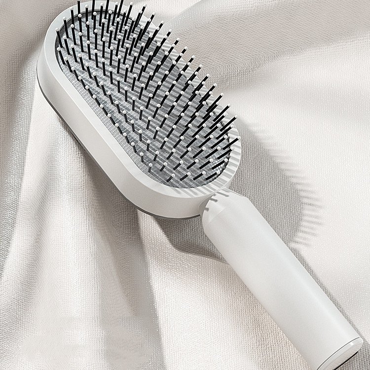 Self Cleaning Hair Brush For Women One-key Cleaning Hair Loss Airbag Massage Scalp Comb Anti-Static Hairbrush 45 Self Cleaning Hair Brush For Women One-key Cleaning Hair Loss Airbag Massage Scalp Comb Anti-Static Hairbrush - Image 3