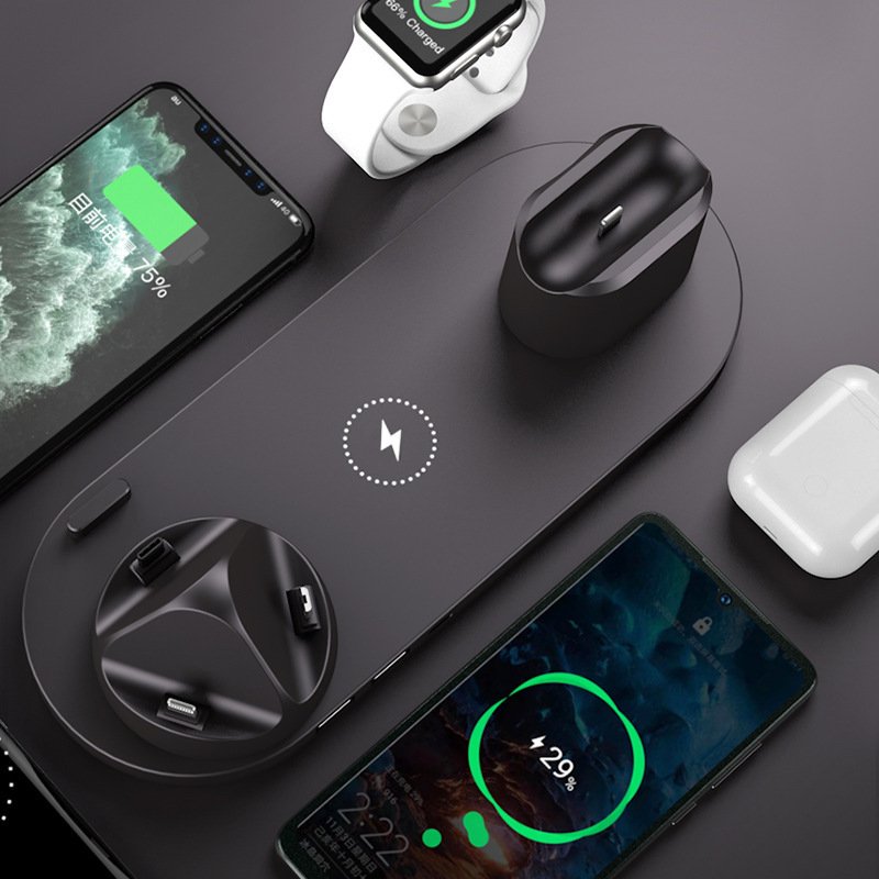 Wireless Charger For IPhone Fast Charger For Phone Fast Charging Pad For Phone Watch 6 In 1 Charging Dock Station 4 Wireless Charger For IPhone Fast Charger For Phone Fast Charging Pad For Phone Watch 6 In 1 Charging Dock Station - Image 4