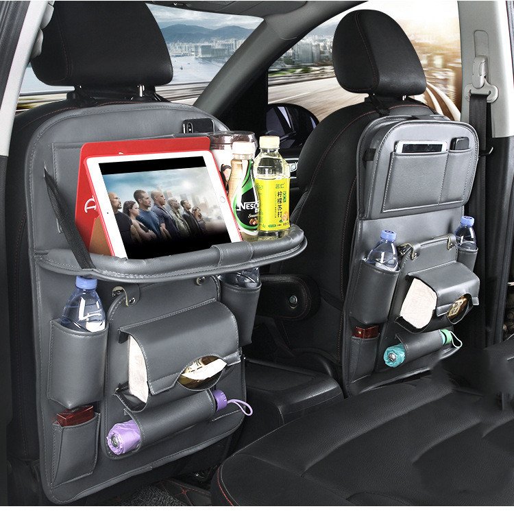 PU Leather Car Storage Bag Multifunction Seat Back Tray Hanging Bag Waterproof Car Organizer Automotive Interior Accessories 9 PU Leather Car Storage Bag Multifunction Seat Back Tray Hanging Bag Waterproof Car Organizer Automotive Interior Accessories - Image 9