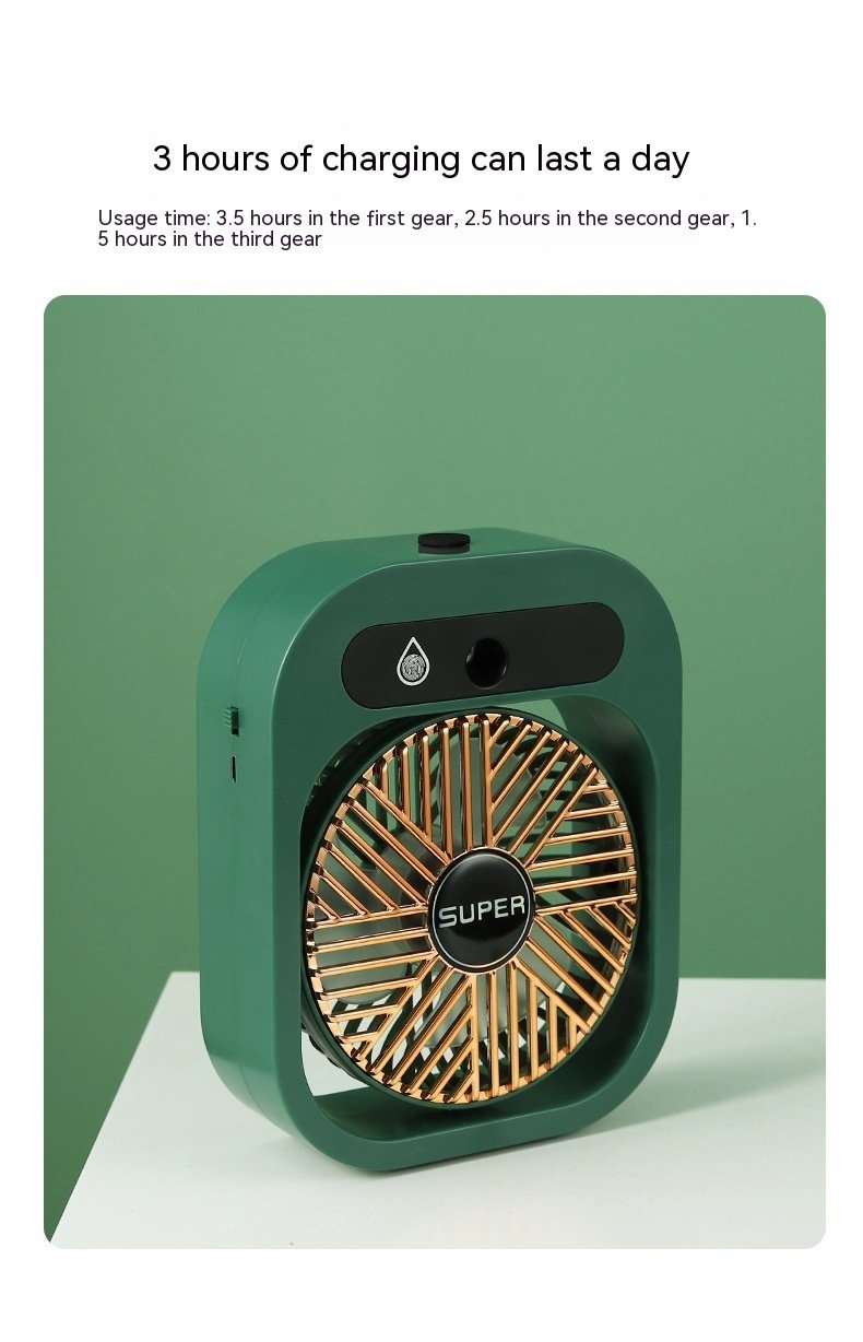 Air Conditioning Fan Desk Misting Fan Air Cooler Cooling USB Rechargeable Humidifier Portable Spray Fan With 3 Wind Speeds Mist Fan For Home 3 Air Conditioning Fan Desk Misting Fan Air Cooler Cooling USB Rechargeable Humidifier Portable Spray Fan With 3 Wind Speeds Mist Fan For Home - Image 3