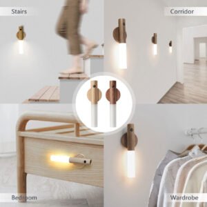 Auto LED USB Magnetic Wireless Night Light Corridors Porch Lights PIR Motion Sensor Wall Light Cabinet Lamp