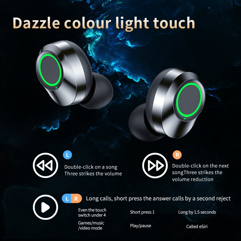 YD03 Wireless Bluetooth-compatible Headset TWS Large Screen Smart Digital Display In Ear Breathing Light 3 YD03 Wireless Bluetooth-compatible Headset TWS Large Screen Smart Digital Display In Ear Breathing Light - Image 3
