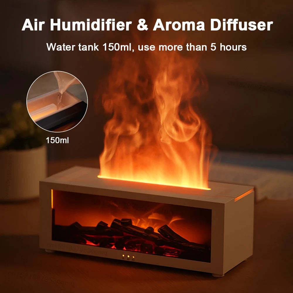 New Flame Aromatherapy Machine Colorful Essential Oil Diffuser Home Large Fog Volume Flame Humidifier 3D Flame Fireplace Machine 4 New Flame Aromatherapy Machine Colorful Essential Oil Diffuser Home Large Fog Volume Flame Humidifier 3D Flame Fireplace Machine - Image 4