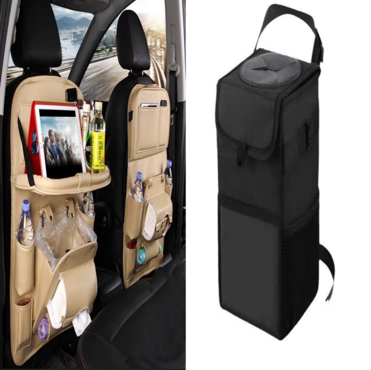 PU Leather Car Storage Bag Multifunction Seat Back Tray Hanging Bag Waterproof Car Organizer Automotive Interior Accessories 4 PU Leather Car Storage Bag Multifunction Seat Back Tray Hanging Bag Waterproof Car Organizer Automotive Interior Accessories - Image 4