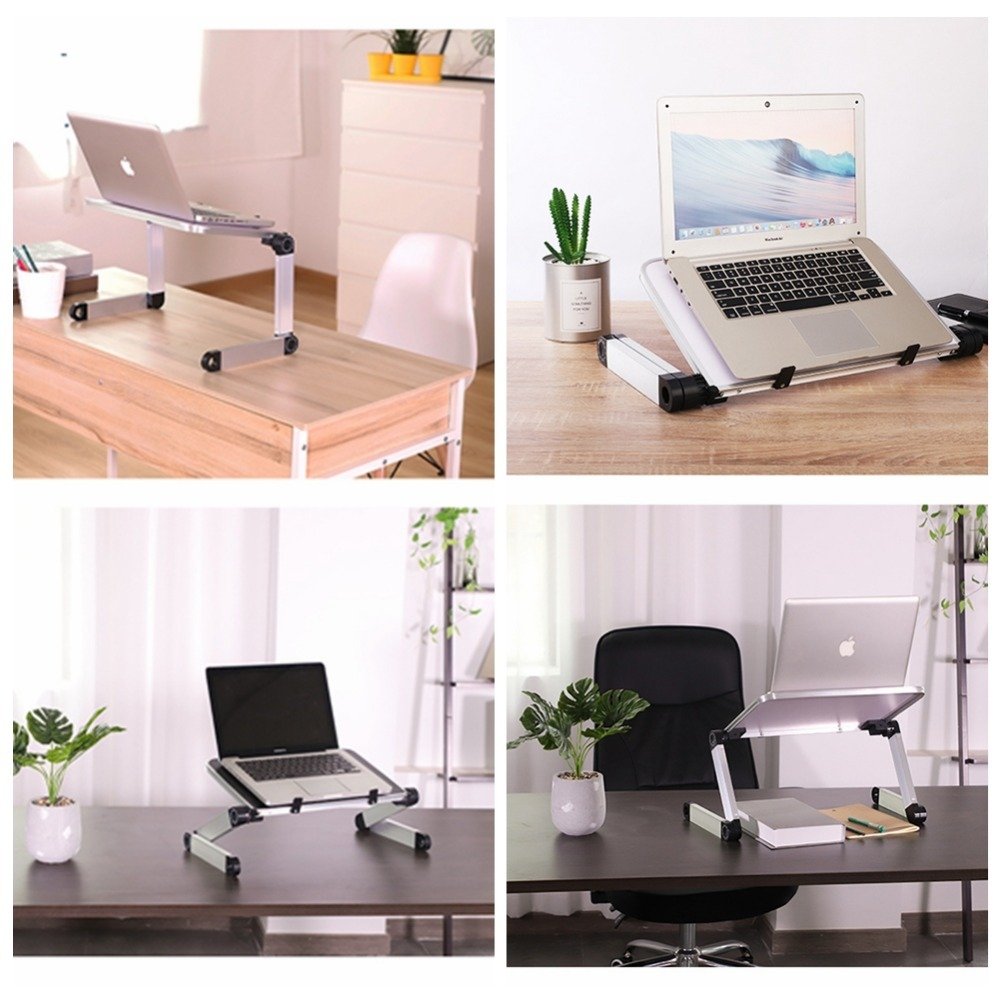 Foldable Laptop Stand Ergonomic Desk Tablet Holder 2 Foldable Laptop Stand Ergonomic Desk Tablet Holder - Image 2