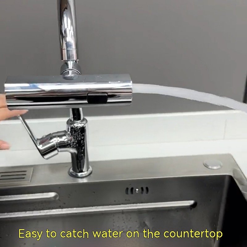 Kitchen Faucet Waterfall Outlet Splash Proof Universal Rotating Bubbler Multifunctional Water Nozzle Extension Kitchen Gadgets 6 Kitchen Faucet Waterfall Outlet Splash Proof Universal Rotating Bubbler Multifunctional Water Nozzle Extension Kitchen Gadgets - Image 6