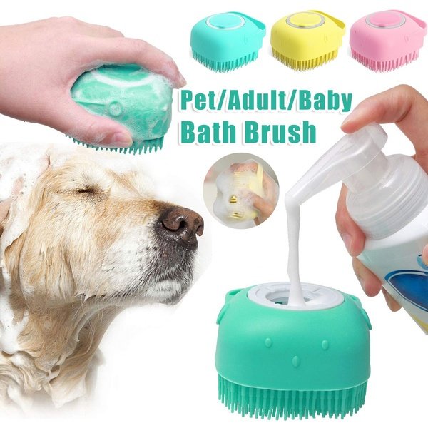 Silicone Dog Bath Massage Gloves Brush Pet Cat Bathroom Cleaning Tool Comb Brush For Dog Can Pour Shampoo Dog Grooming Supplies 1 Silicone Dog Bath Massage Gloves Brush Pet Cat Bathroom Cleaning Tool Comb Brush For Dog Can Pour Shampoo Dog Grooming Supplies