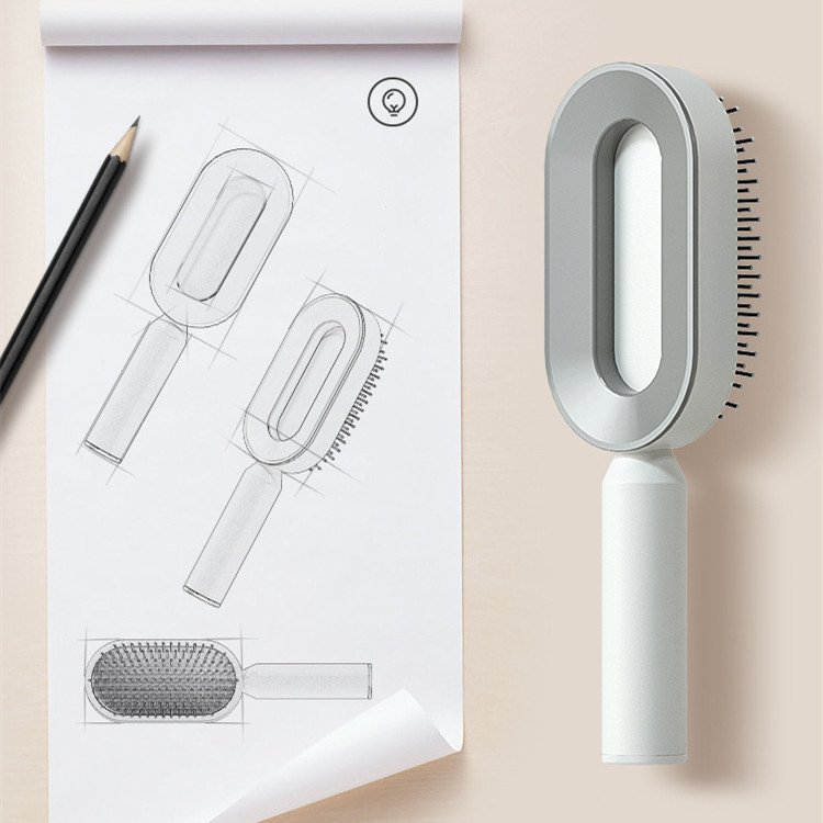 Self Cleaning Hair Brush For Women One-key Cleaning Hair Loss Airbag Massage Scalp Comb Anti-Static Hairbrush 48 Self Cleaning Hair Brush For Women One-key Cleaning Hair Loss Airbag Massage Scalp Comb Anti-Static Hairbrush - Image 6