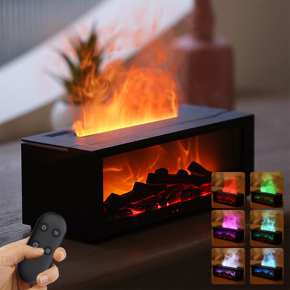 New Flame Aromatherapy Machine Colorful Essential Oil Diffuser Home Large Fog Volume Flame Humidifier 3D Flame Fireplace Machine 1 New Flame Aromatherapy Machine Colorful Essential Oil Diffuser Home Large Fog Volume Flame Humidifier 3D Flame Fireplace Machine