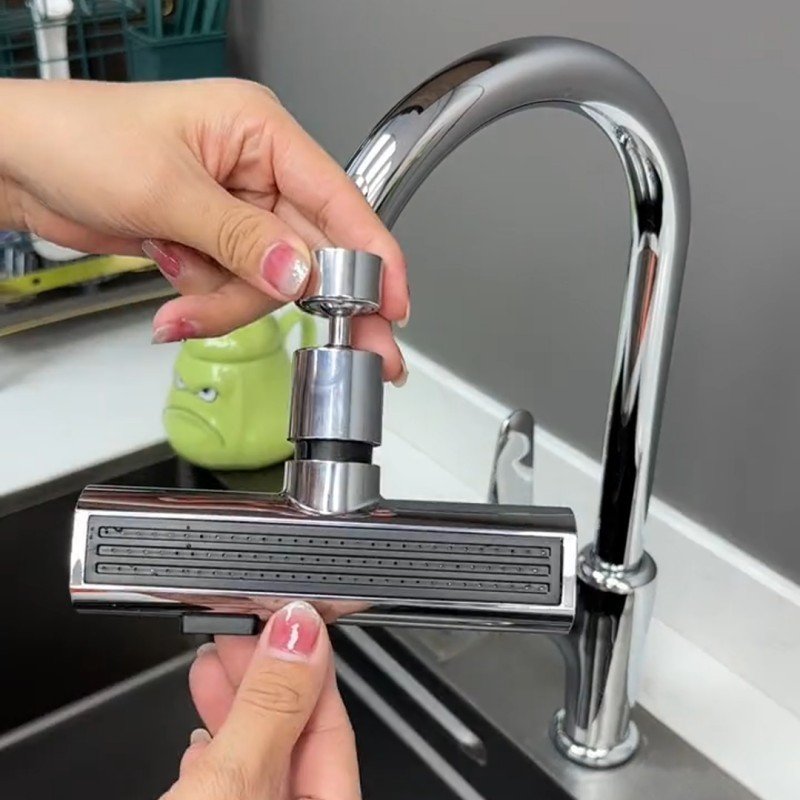 Kitchen Faucet Waterfall Outlet Splash Proof Universal Rotating Bubbler Multifunctional Water Nozzle Extension Kitchen Gadgets 10 Kitchen Faucet Waterfall Outlet Splash Proof Universal Rotating Bubbler Multifunctional Water Nozzle Extension Kitchen Gadgets - Image 10