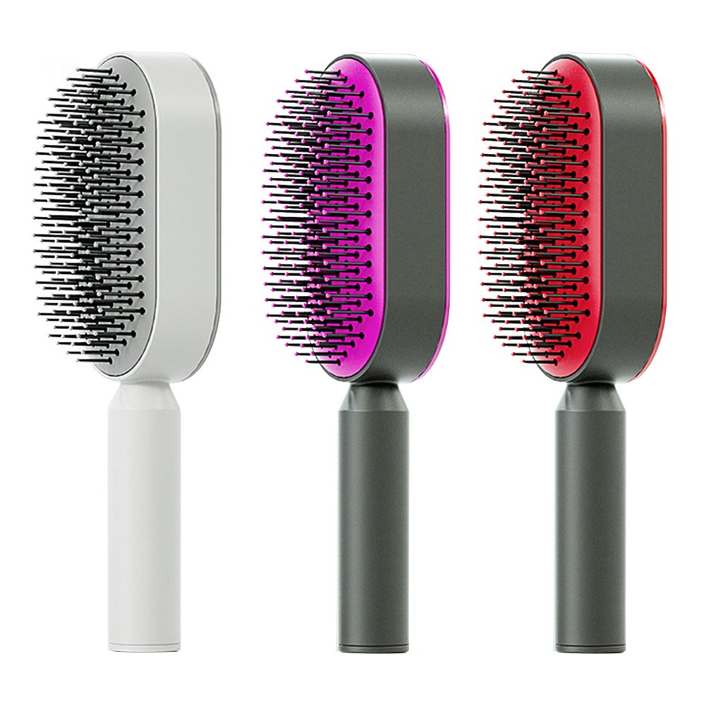 Self Cleaning Hair Brush For Women One-key Cleaning Hair Loss Airbag Massage Scalp Comb Anti-Static Hairbrush 46 Self Cleaning Hair Brush For Women One-key Cleaning Hair Loss Airbag Massage Scalp Comb Anti-Static Hairbrush - Image 4