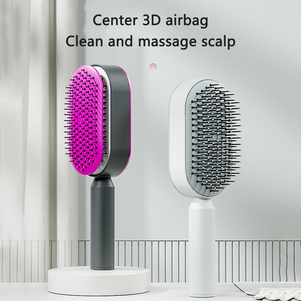 Self Cleaning Hair Brush For Women One-key Cleaning Hair Loss Airbag Massage Scalp Comb Anti-Static Hairbrush 47 Self Cleaning Hair Brush For Women One-key Cleaning Hair Loss Airbag Massage Scalp Comb Anti-Static Hairbrush - Image 5