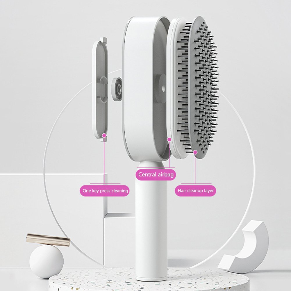 Self Cleaning Hair Brush For Women One-key Cleaning Hair Loss Airbag Massage Scalp Comb Anti-Static Hairbrush 50 Self Cleaning Hair Brush For Women One-key Cleaning Hair Loss Airbag Massage Scalp Comb Anti-Static Hairbrush - Image 8
