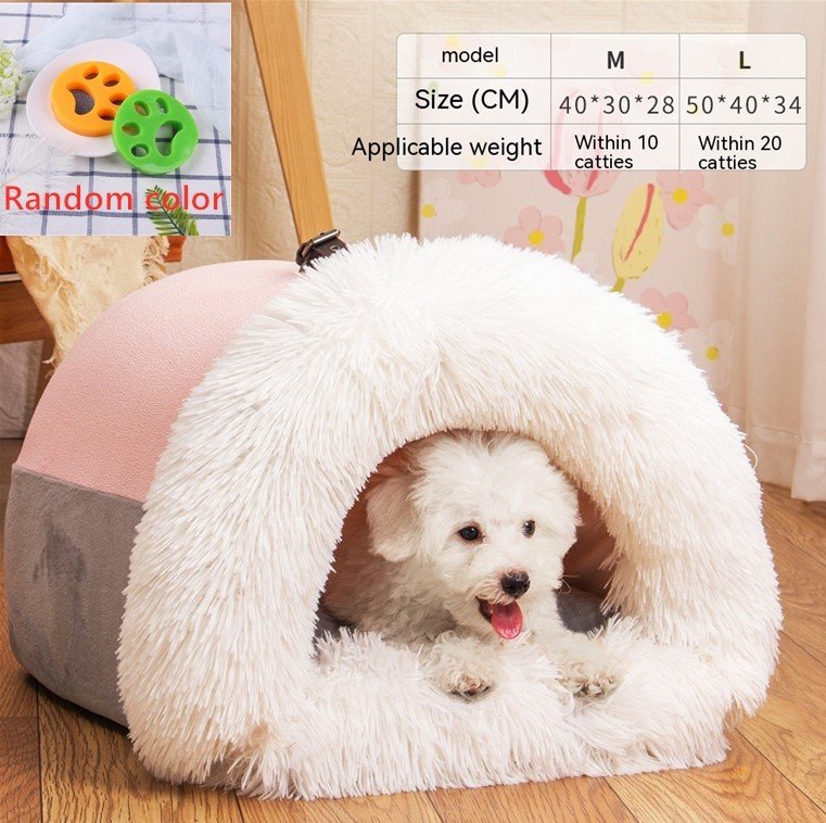 New Splice Portable Pet Nest Portable Autumn And Winter Warm Dog Nest Moisture-proof Long Fur Cat Nest Cross Border Pet Nest 4 New Splice Portable Pet Nest Portable Autumn And Winter Warm Dog Nest Moisture-proof Long Fur Cat Nest Cross Border Pet Nest - Image 4