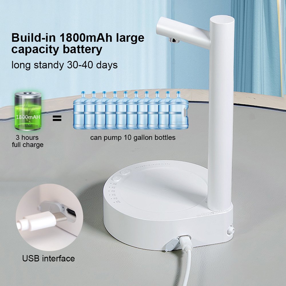 Desk Dispenser Electric Water Gallon Automatic Water Bottle Dispenser Rechargeable Water Dispenser 7 Desk Dispenser Electric Water Gallon Automatic Water Bottle Dispenser Rechargeable Water Dispenser - Image 7